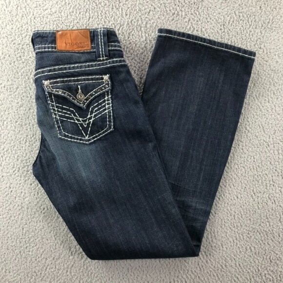 VIGOSS Womens Size 9 Low Rise Bootcut Flap Back Pocket Jeans w/ 32" Inseam - Picture 1 of 16